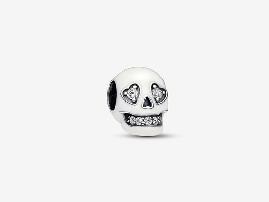 Glow-in-the-dark Sparkling Skull Charm