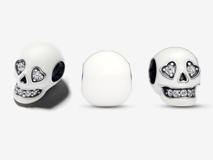 Glow-in-the-dark Sparkling Skull Charm