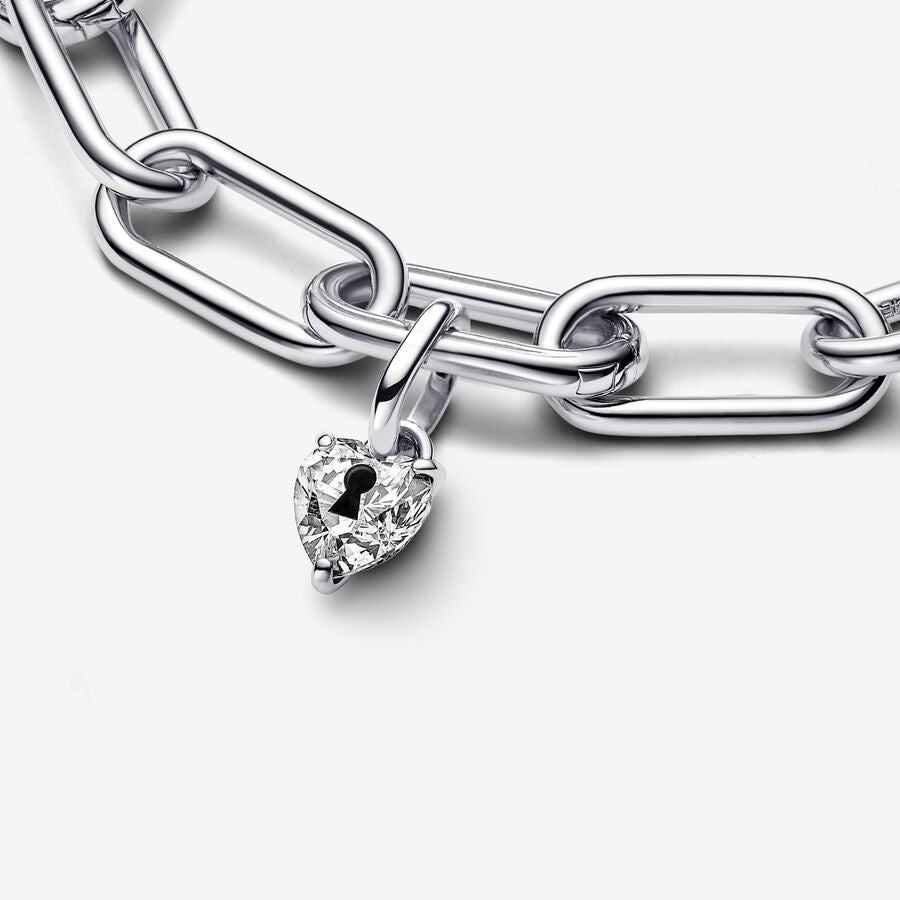 Keyhole Heart Mini Dangle Charm