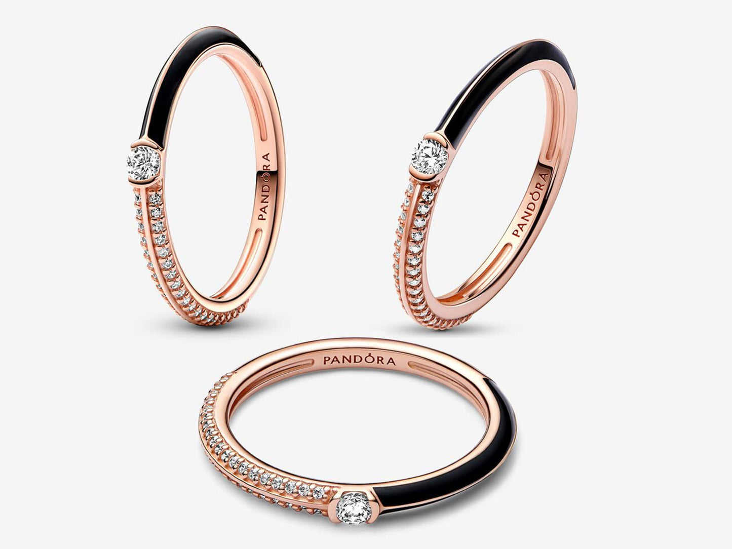 Pavé & Black Dual Ring