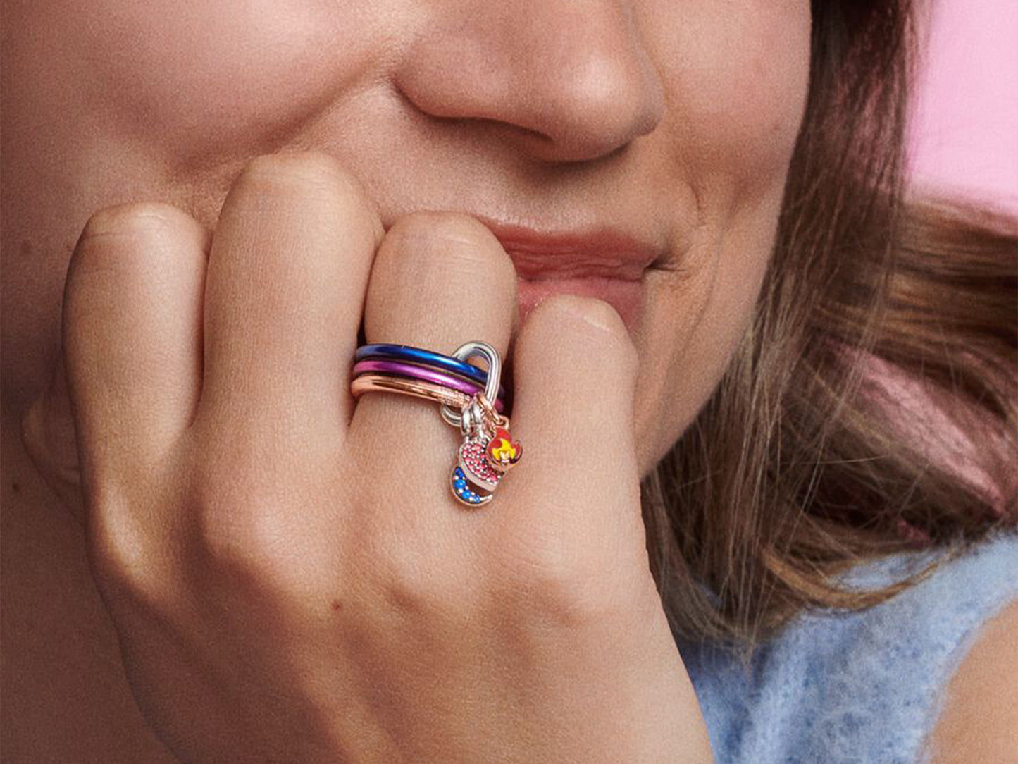 Sparkling Pave Copper Ring