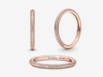Sparkling Pave Copper Ring