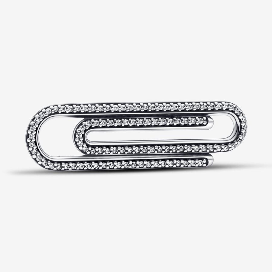 Pavé Paperclip Styling Link