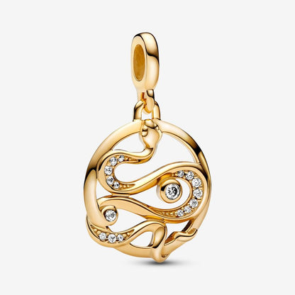 Pavé Snake Medallion Charm