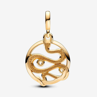 Pavé Snake Medallion Charm