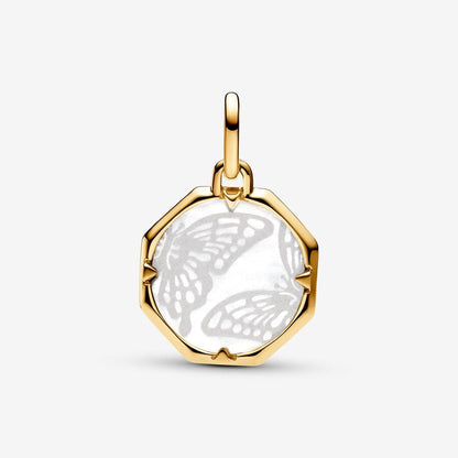 Octagon Butterfly Dangle Charm