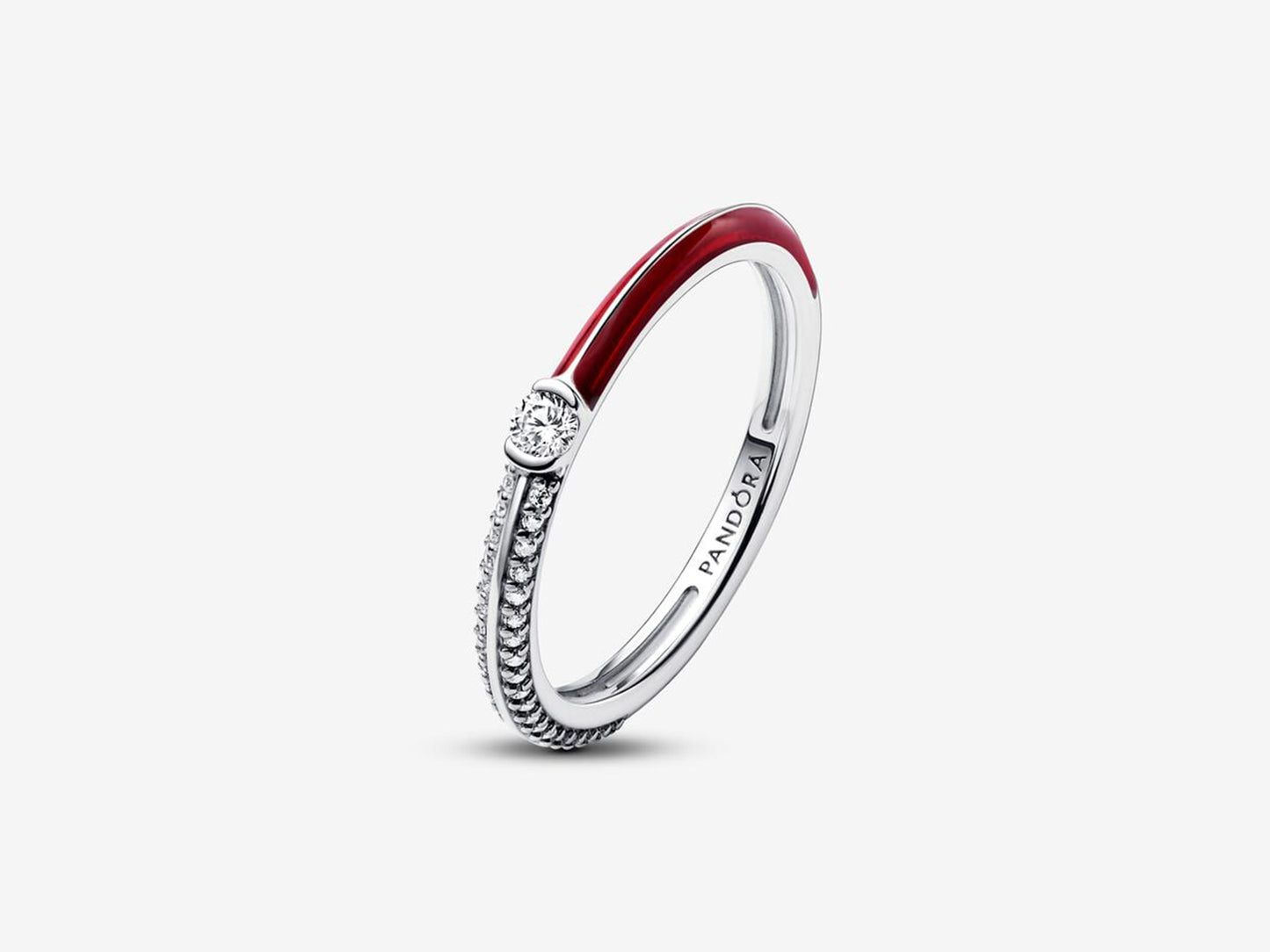 Pavé & Red Dual Ring