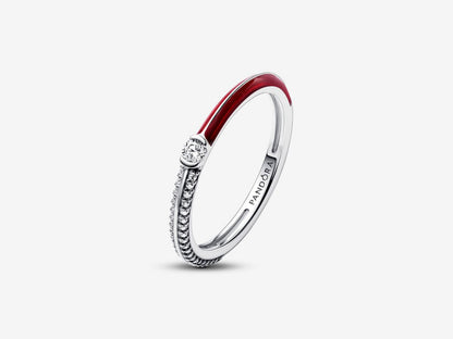 Pavé & Red Dual Ring