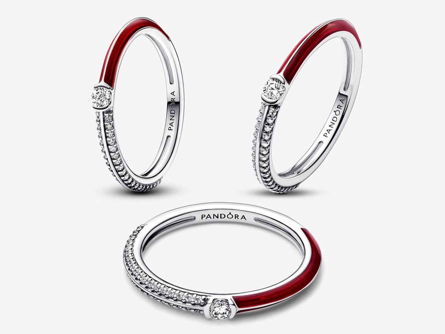 Pavé & Red Dual Ring