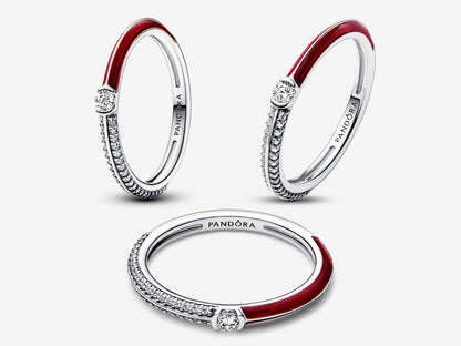 Pavé & Red Dual Ring