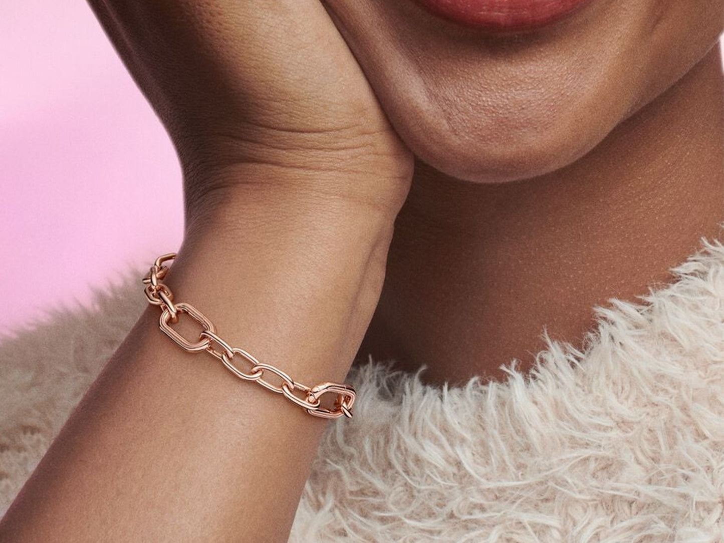 Rose Gold Small-Link Chain Bracelet