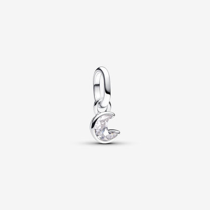 Sparkling Moon Sterling Silver Charm