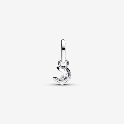 Sparkling Moon Sterling Silver Charm