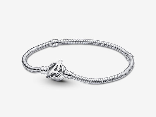 Marvel The Avengers Logo Clasp Snake Chain Bracelet