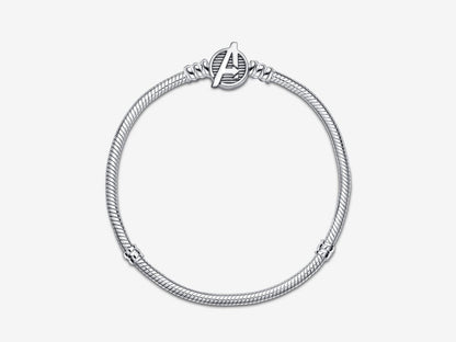 Marvel The Avengers Logo Clasp Snake Chain Bracelet