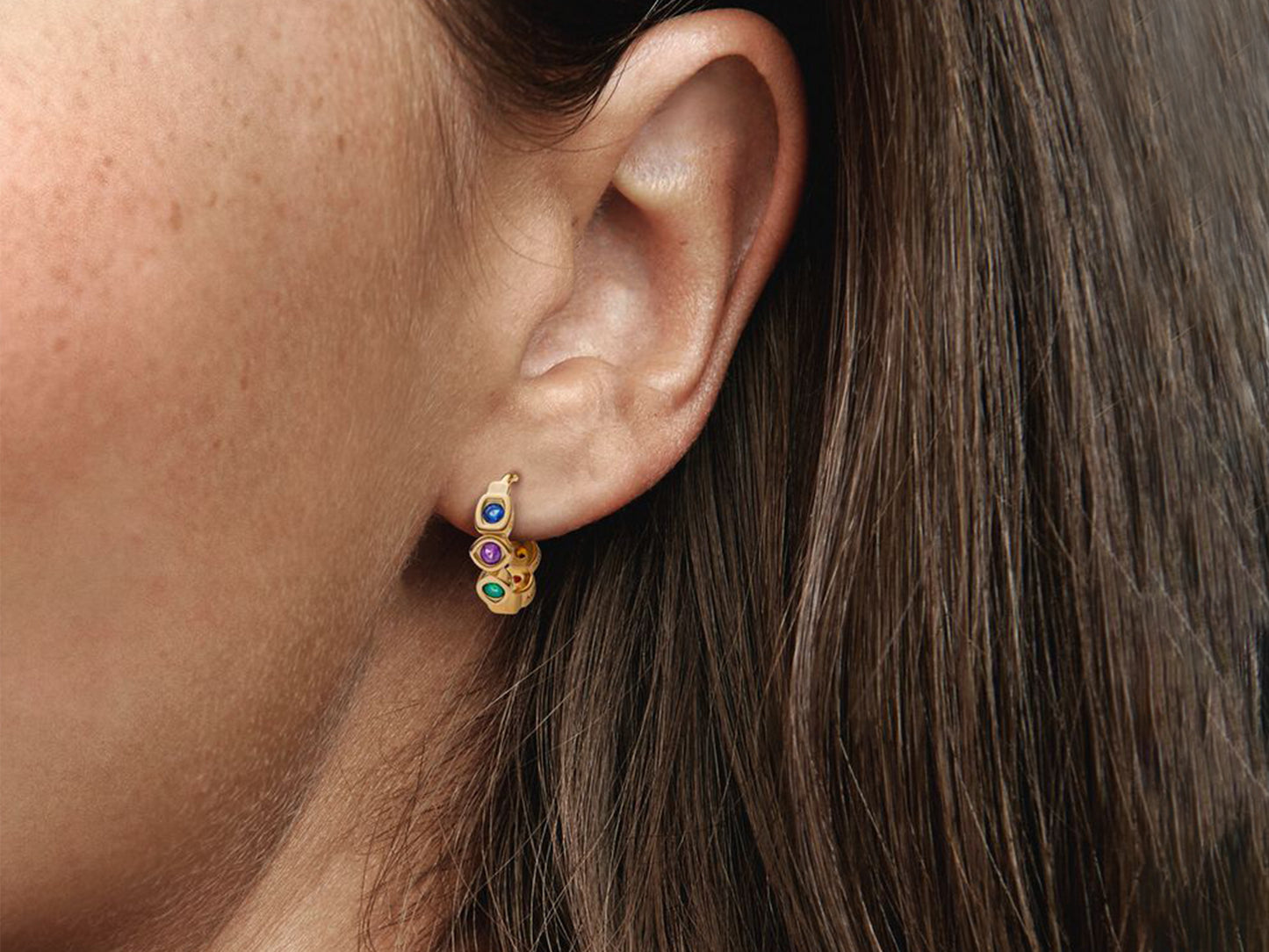 Marvel The Avengers Infinity Stones Hoop Earrings