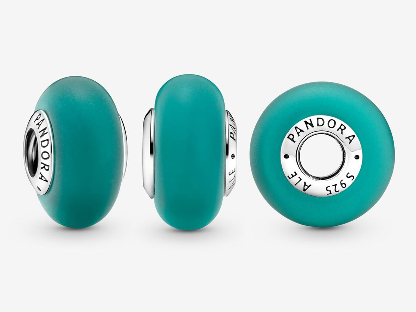 Matte Green Murano Glass Charm