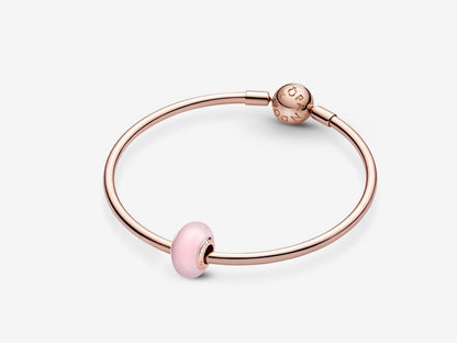 Matte Pink Murano Glass Charm