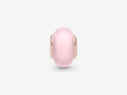 Matte Pink Murano Glass Charm
