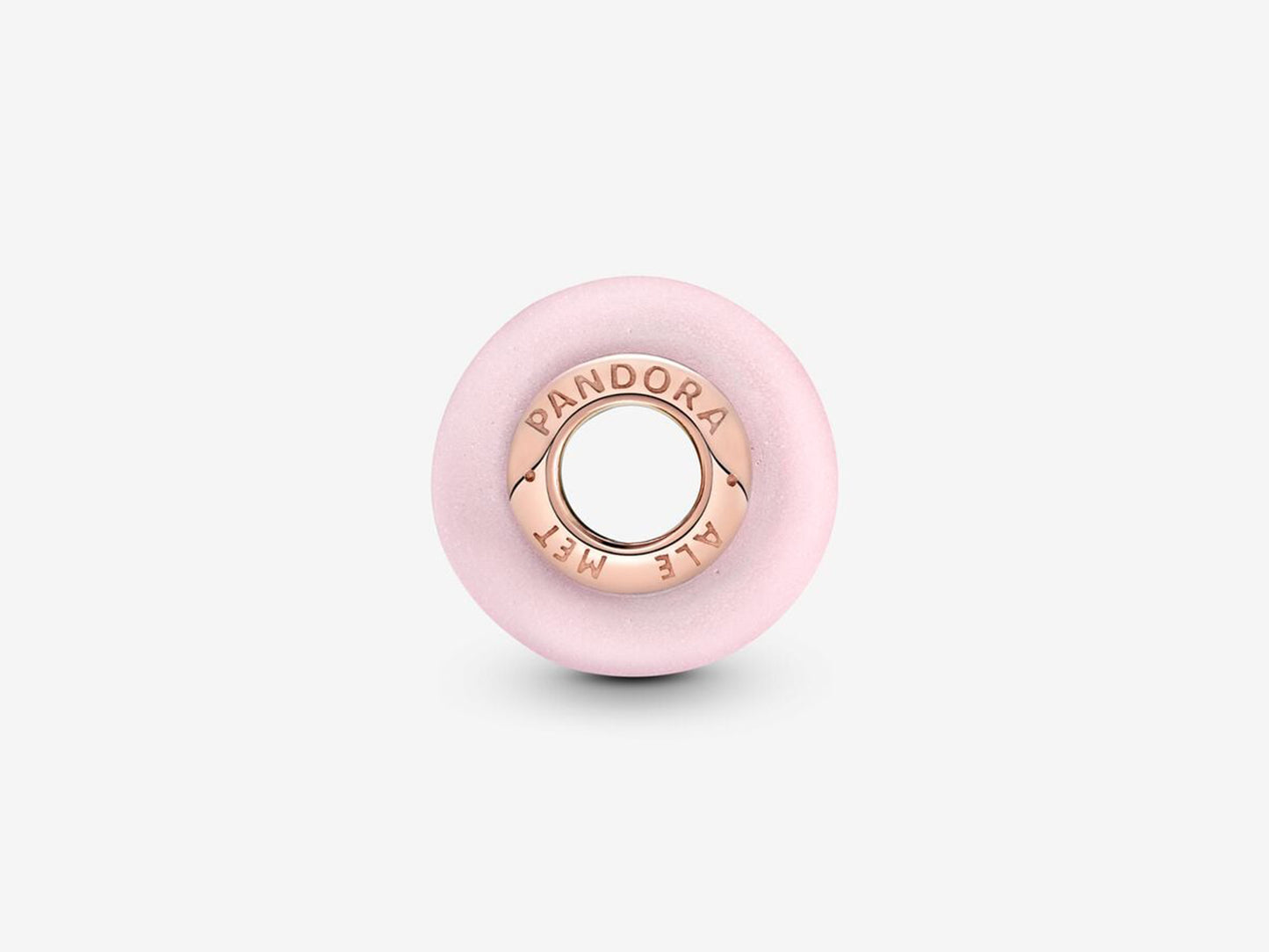 Matte Pink Murano Glass Charm