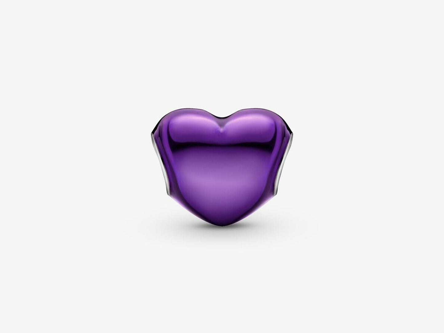 Metallic Purple Heart Charm