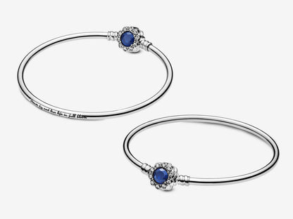 Silver Bracelet with Blue Blooms Bracelet