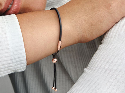 Adjustable Leather Cord Bangle