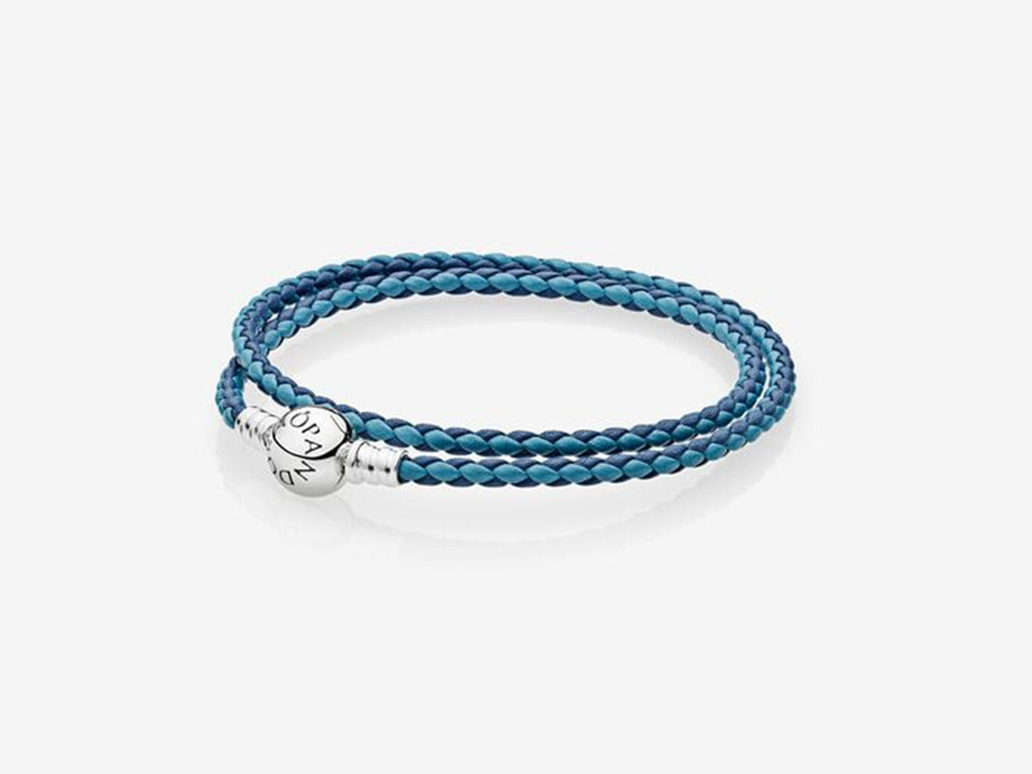 Mixed Blue Double Wrap Bracelet