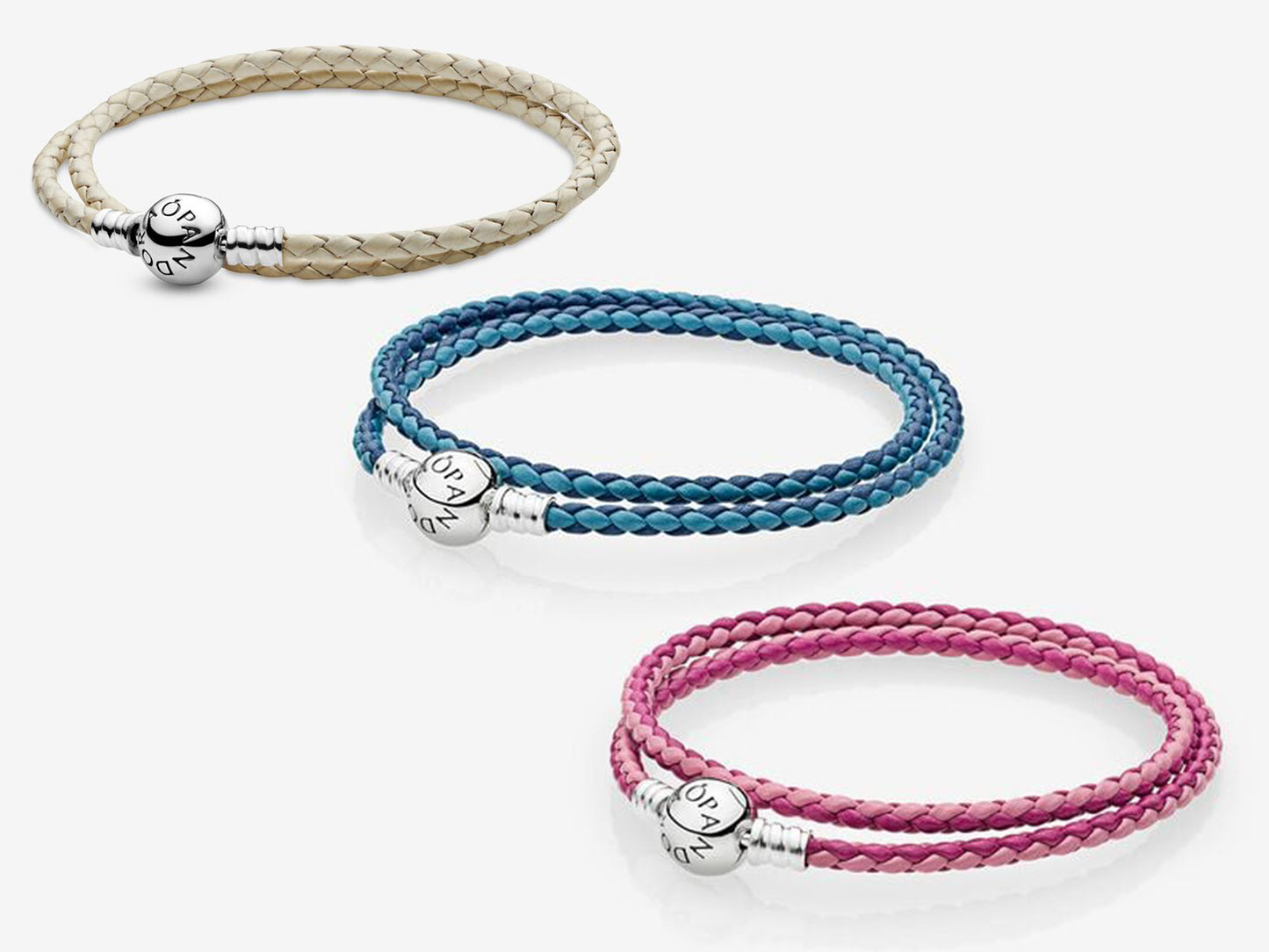 Mixed Pink Double Wrap Bracelet