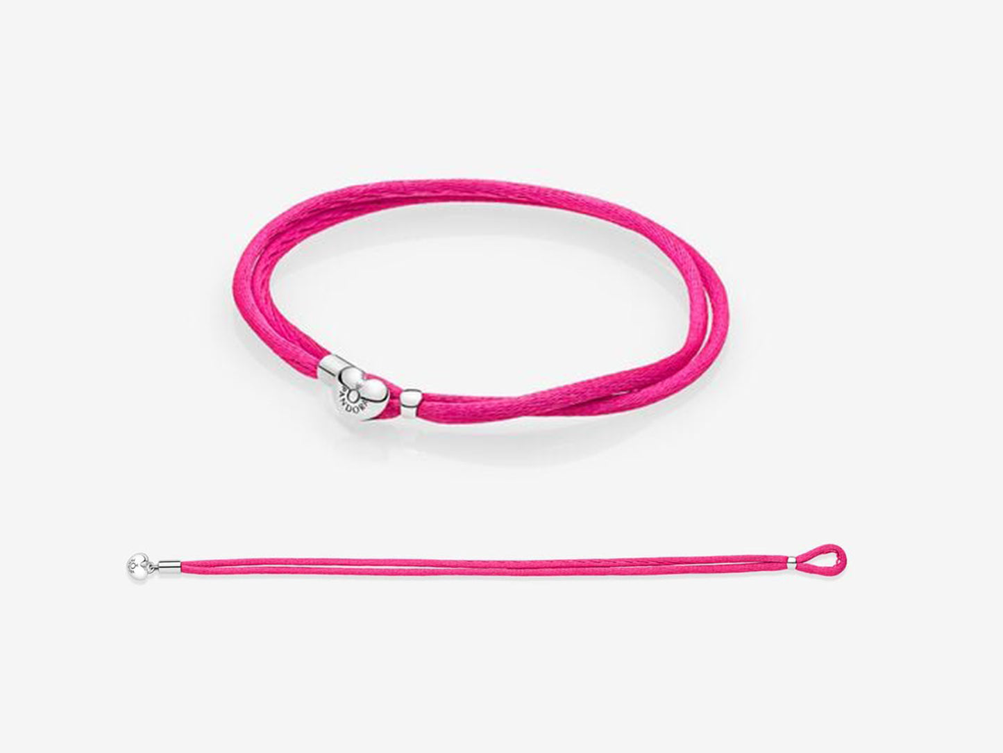 Pink Fabric Bracelet
