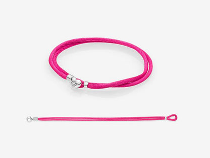 Pink Fabric Bracelet