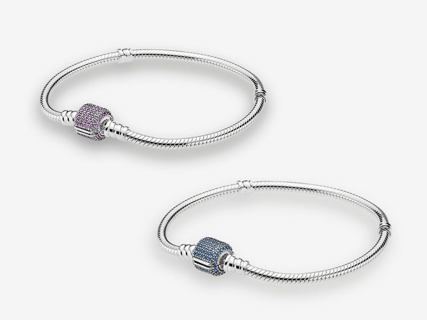 Timeless Blue Glass Link Chain Bracelet