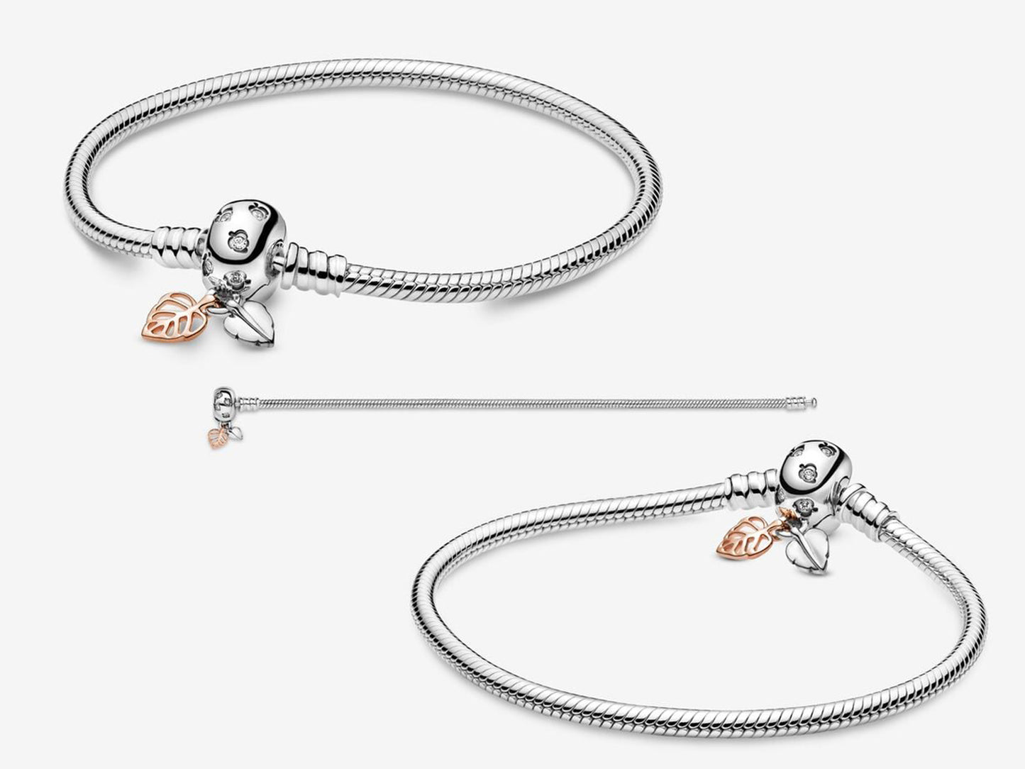Classic Leaf and Serpent Chain Bracelet