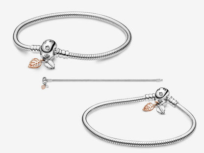 Classic Leaf and Serpent Chain Bracelet