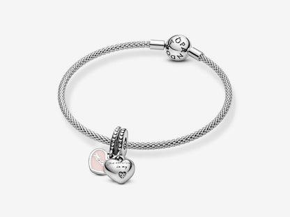 Mother & Daughter Hearts Dangle Charm