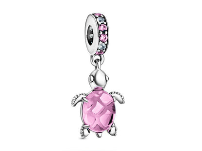 Murano Glass Sea Turtle Dangle Charm