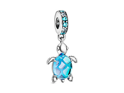 Murano Glass Sea Turtle Dangle Charm