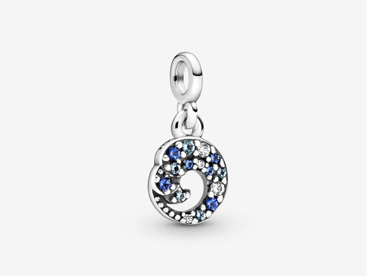 Blue Ocean Wave Mini Dangle Charm