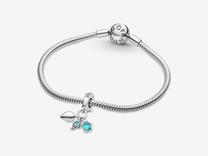 Fish, Sea Turtle & Conch Triple Dangle Charm