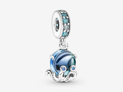 Murano Glass Cute Octopus Dangle Charm