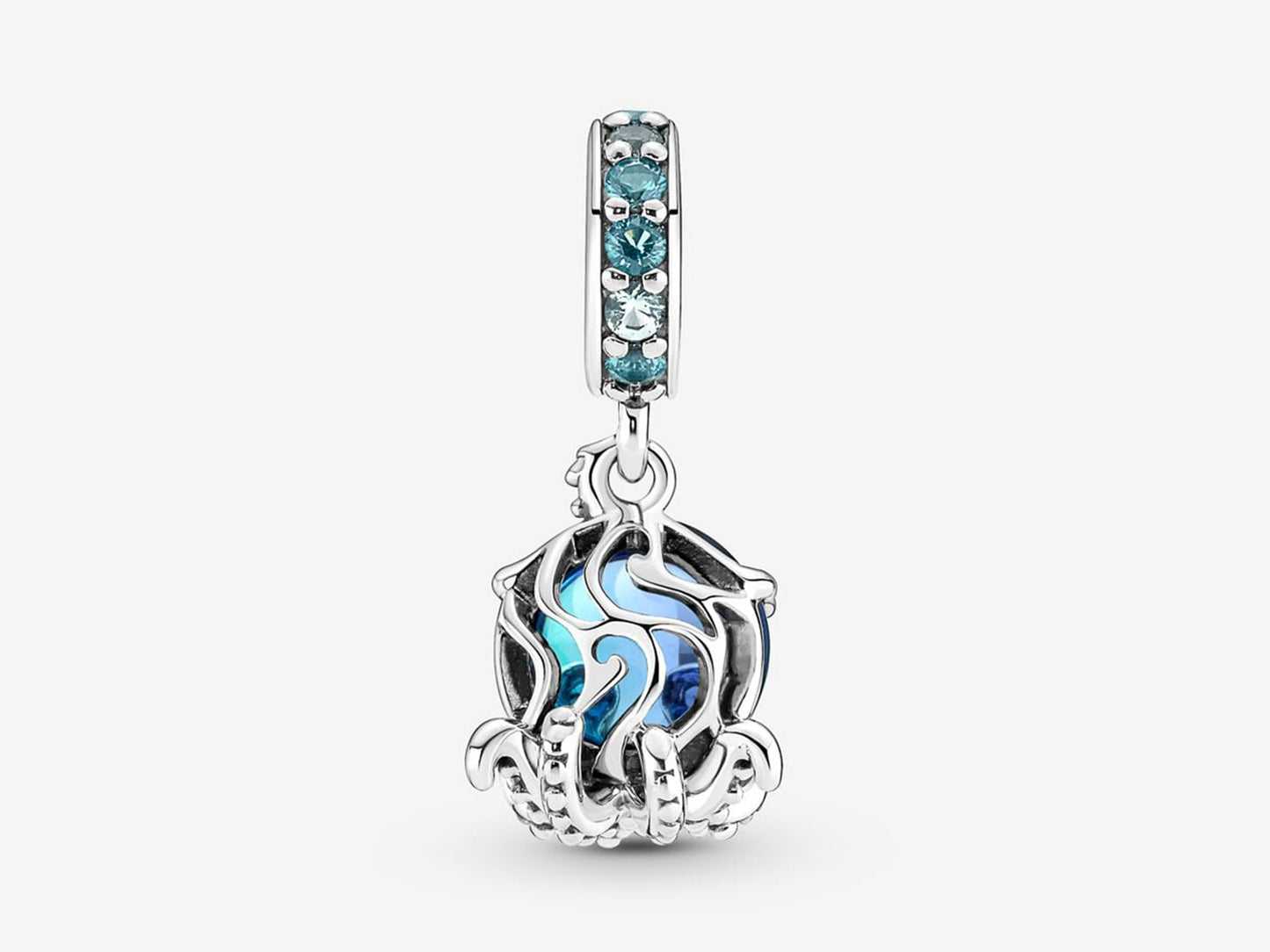 Murano Glass Cute Octopus Dangle Charm