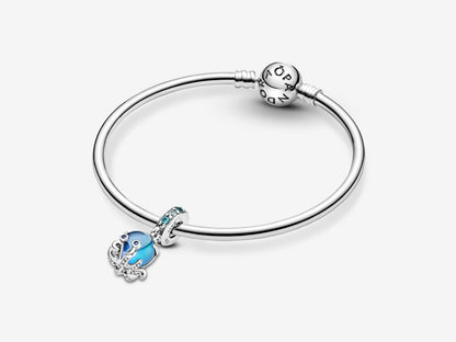 Murano Glass Cute Octopus Dangle Charm