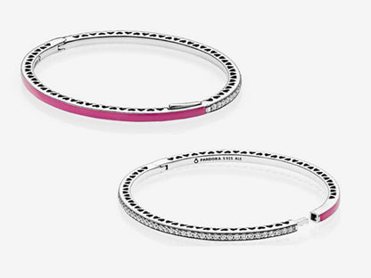 Cherry Red Shining Heart Bracelet