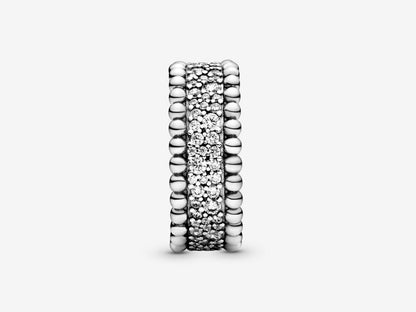Pavé Beaded Circle Ring