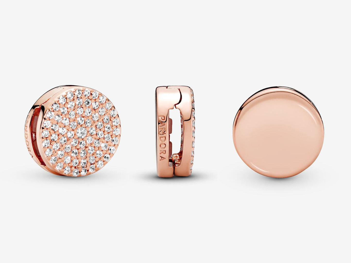 Round Pave Clip Charm