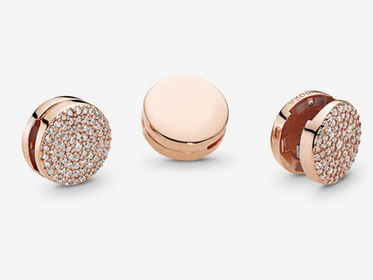 Round Pave Clip Charm