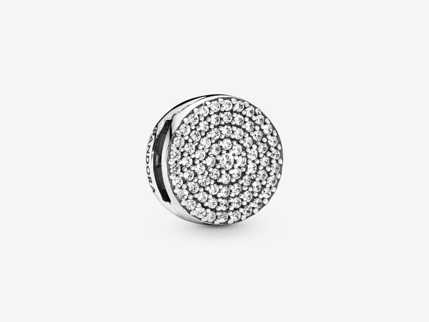 Round Pave Clip Charm