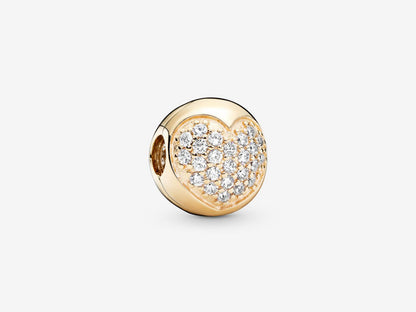Pave Heart Clasp Charm