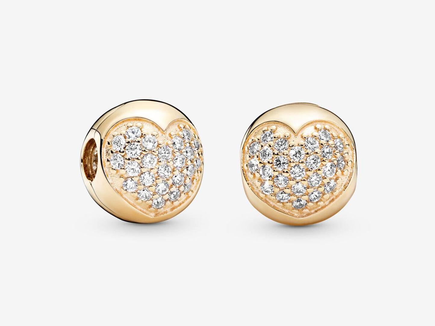 Pave Heart Clasp Charm