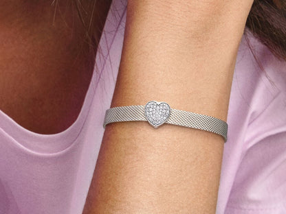 Pavé Heart Clasp Charm